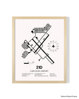 21D Airport Map, Lake Elmo Airport Print