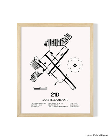 21D Airport Map, Lake Elmo Airport Print