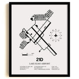 21D Airport Map, Lake Elmo Airport Print