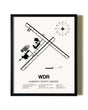 Framed Barrow County Airport wall art poster in black frame