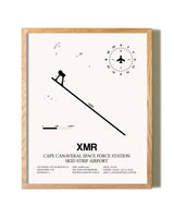 Cape Canaveral Space Force Station Skid Strip Airport framed print in natural wood frame