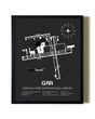 Unframed Gerald R. Ford International Airport map print poster