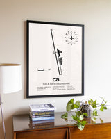 Tom B. David Field Airport aviation wall décor in black wood frame
