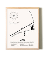 Northeast Alabama Regional Airport framed wall art in white frame
