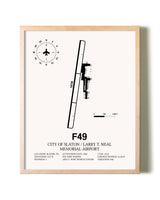 City Of Slaton / Larry T. Neal Memorial Airport framed wall art in white frame