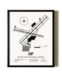 Framed Winter Haven Regional Airport wall art poster in black frame