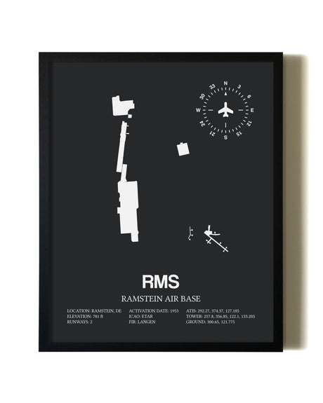 Unframed Ramstein Air Base map print poster