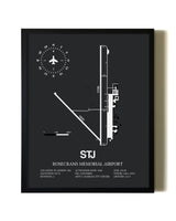 Unframed Rosecrans Memorial Airport map print poster
