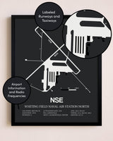 Whiting Field Naval Air Station North poster size comparison chart
