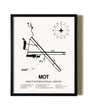 Framed Minot International Airport wall art poster in black frame