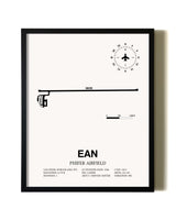 Framed Phifer Airfield wall art poster in black frame