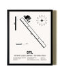 Framed Detroit Lakes Airport-Wething Field wall art poster in black frame