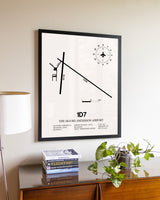 The Sigurd Anderson Airport aviation wall décor in black wood frame