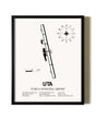 Framed Tunica Municipal Airport wall art poster in black frame