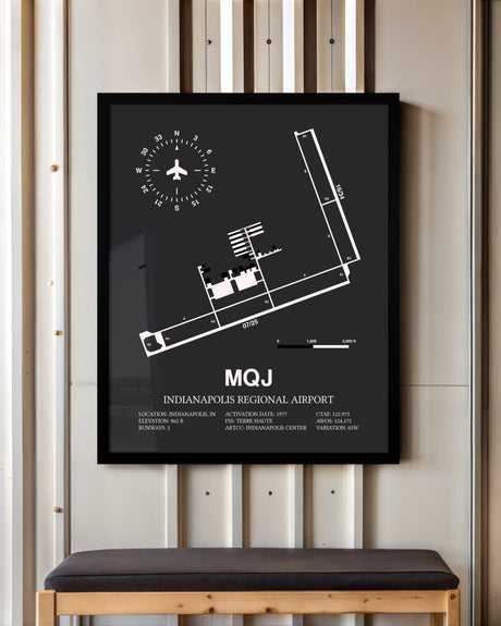 Frame color options for Indianapolis Regional Airport Wall Art