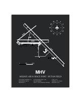 Gray Framed Mojave Air & Space Port / Rutan Field layout wall art poster