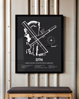 Frame color options for Shreveport Downtown Airport Wall Art