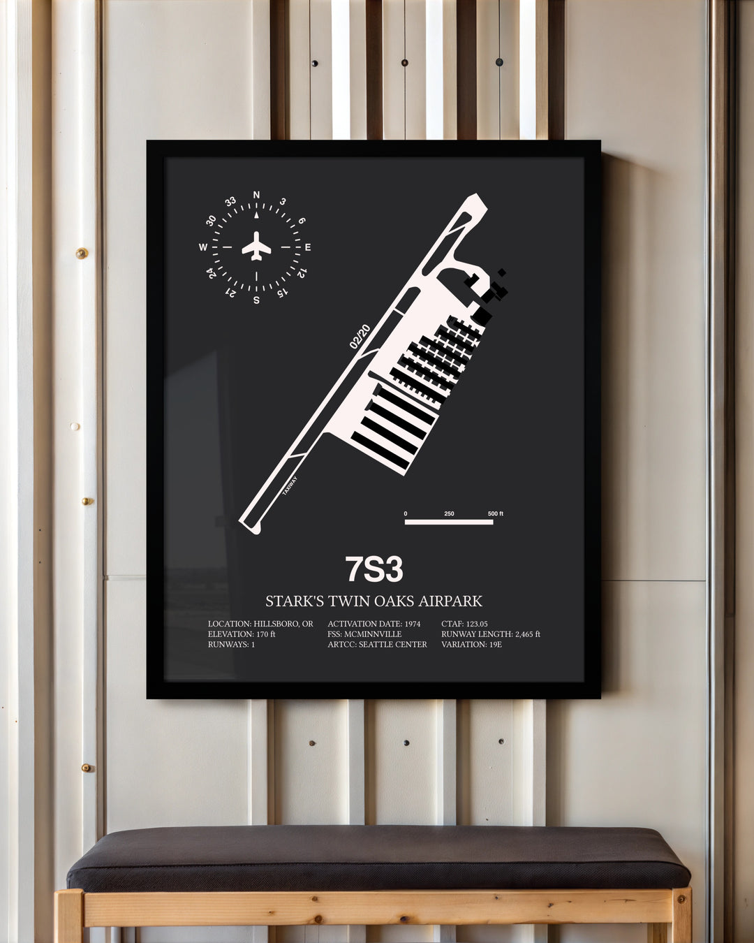 Frame color options for Stark's Twin Oaks Airpark Wall Art
