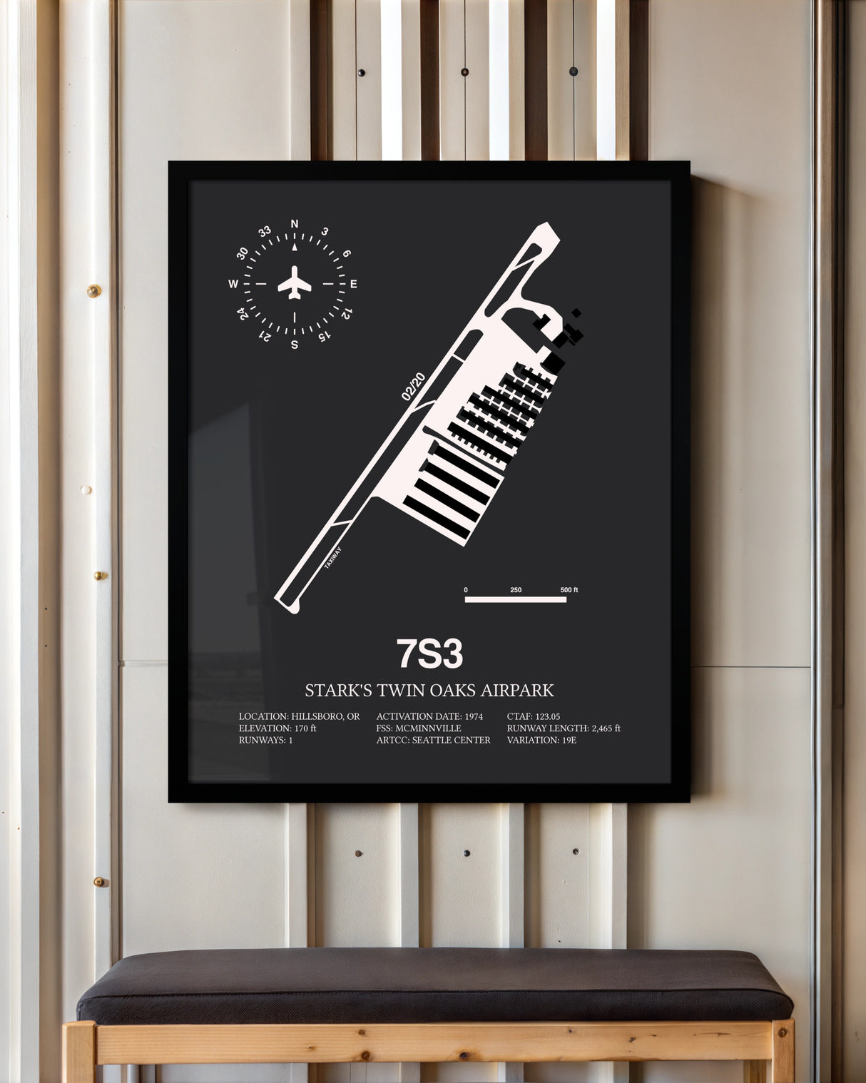 Frame color options for Stark's Twin Oaks Airpark Wall Art