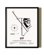 Framed Gladewater Municipal Airport wall art poster in black frame