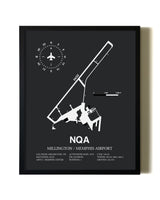 Unframed Millington / Memphis Airport map print poster