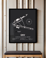 Frame color options for Gainesville Regional Airport Wall Art