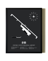 Unframed Oxford County Regional Airport map print poster
