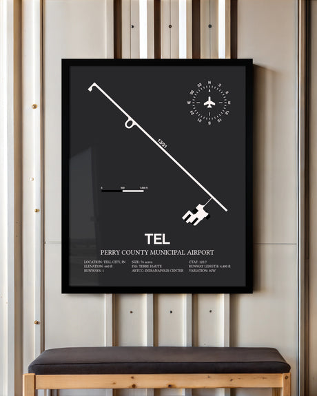 Frame color options for Perry County Municipal Airport Wall Art
