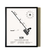 Framed Tampa North Aero Park wall art poster in black frame