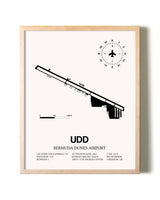 Bermuda Dunes Airport framed wall art in white frame