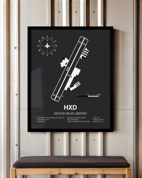 Frame color options for Hilton Head Airport Wall Art
