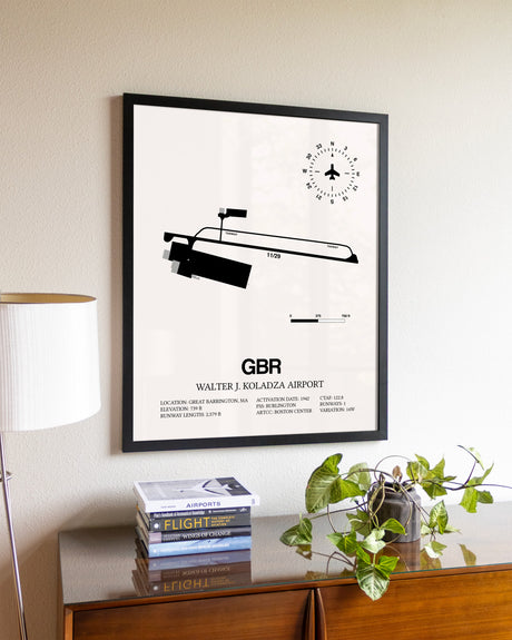Walter J. Koladza Airport aviation wall décor in black wood frame
