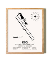 South Texas International Airport At Edinburg framed print in natural wood frame