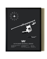 Unframed South Jersey Regional Airport map print poster