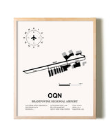 Brandywine Regional Airport framed wall art in white frame