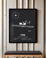 Frame color options for Plant City Airport Wall Art