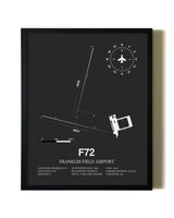 Unframed Franklin Field Airport map print poster