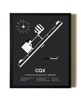 Unframed Chatham Municipal Airport map print poster