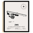 Framed Detailed Airport Map of St. Mary's County Regional Airport (2W6) in White with a Black Frame