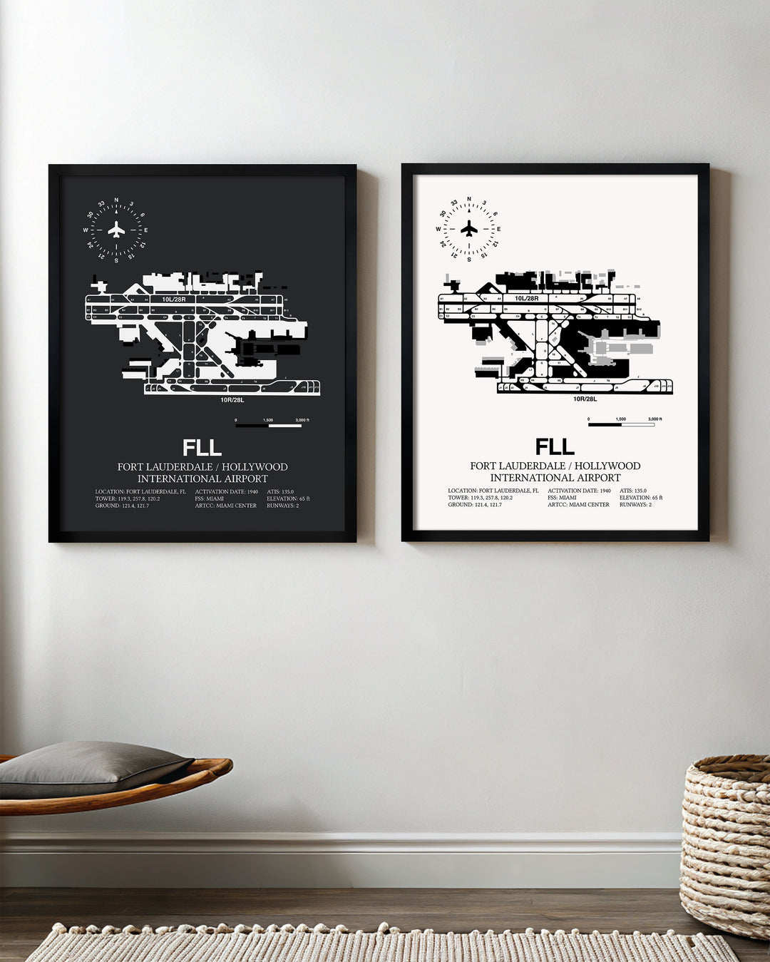 FCI Airport Map, Richmond Executive-Chesterfield County Airport Print
