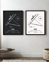 GGE Airport Map, Georgetown County Airport Print