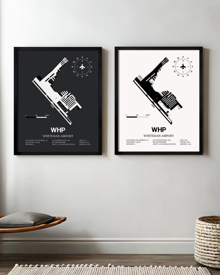 WHP Airport Map, Whiteman Airport Print