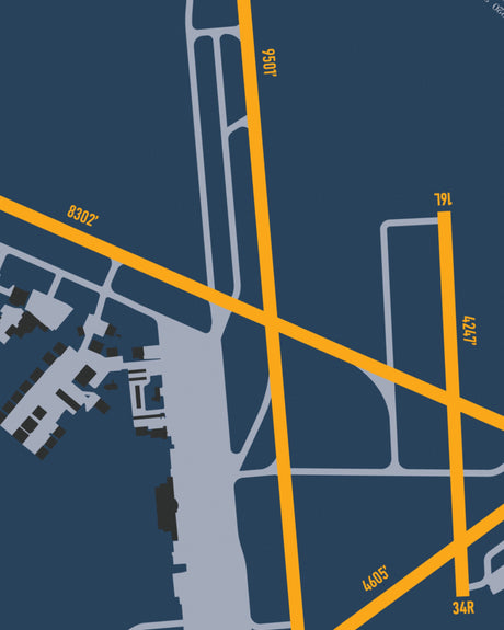 Closeup View of Midland International Air and Space Port Airport poster
