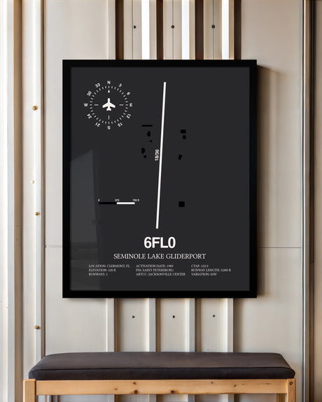 Frame color options for Seminole Lake Gliderport Wall Art