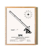 Spanish Fork Municipal Airport / Woodhouse Field framed print in natural wood frame