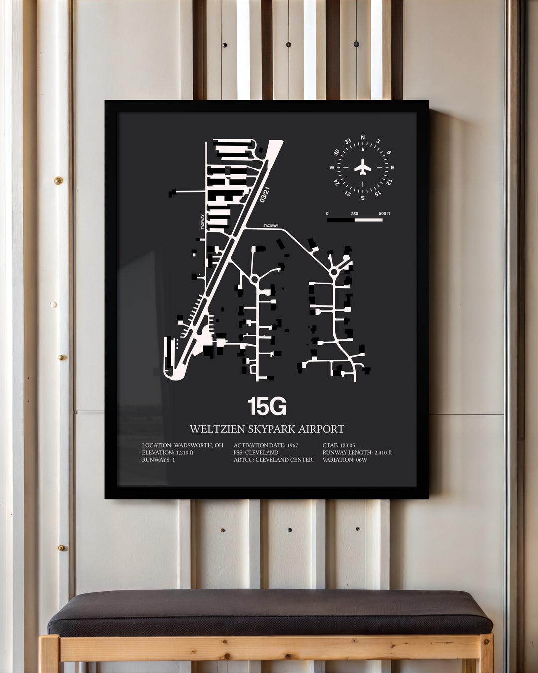 Frame color options for Weltzien Skypark Airport Wall Art