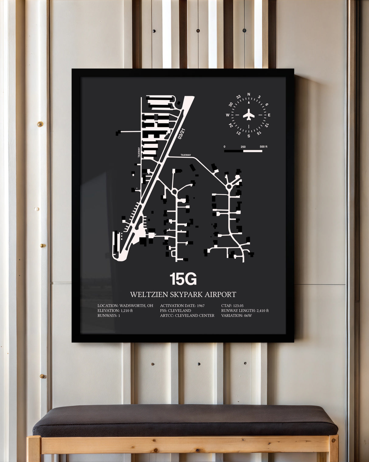 Frame color options for Weltzien Skypark Airport Wall Art