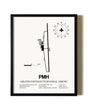 Framed Greater Portsmouth Regional Airport wall art poster in black frame