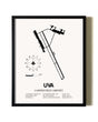 Framed Garner Field Airport wall art poster in black frame