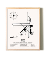 Space Coast Regional Airport framed wall art in white frame